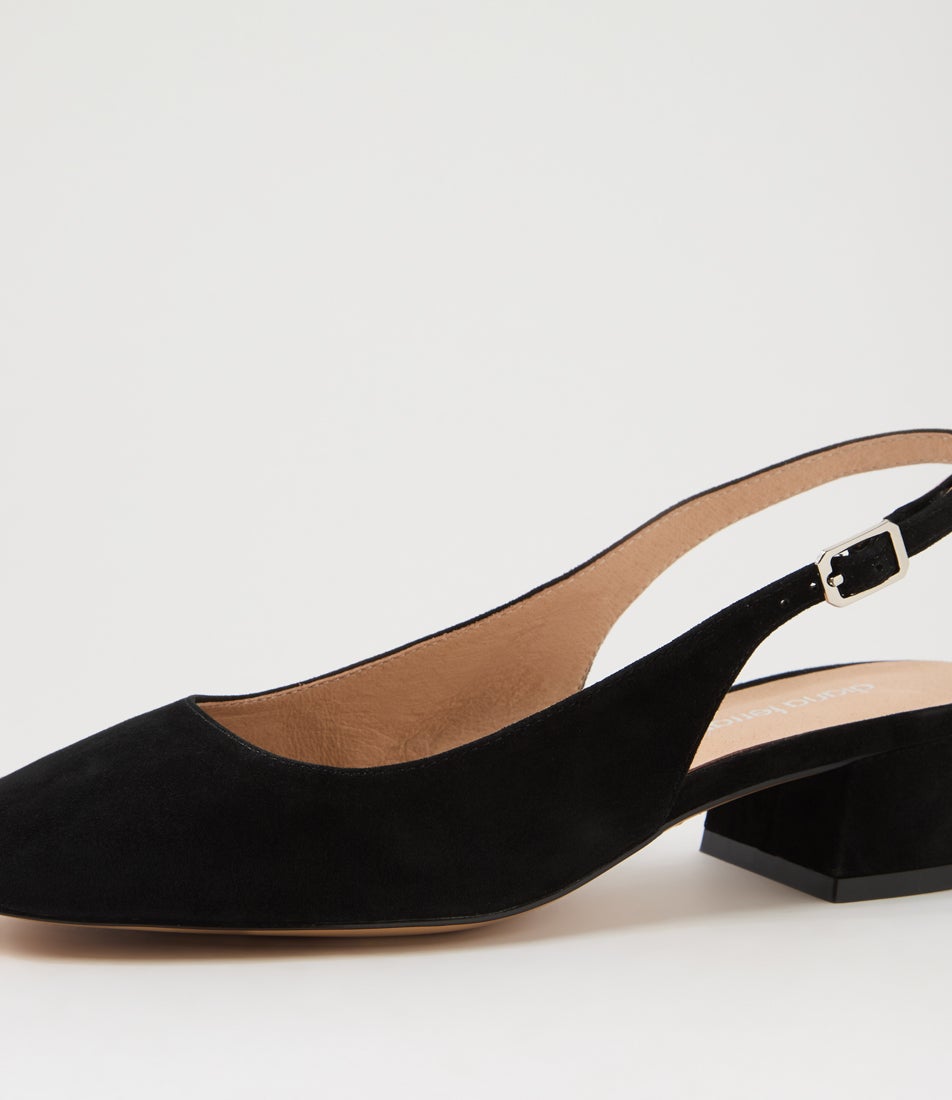 Mamia Black Suede Heels