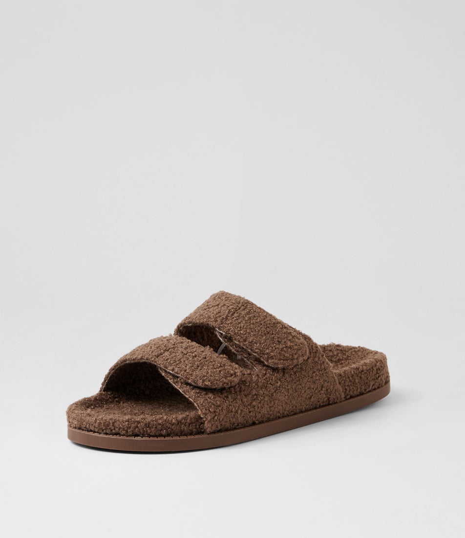 Evu Mocha Fabric Slides
