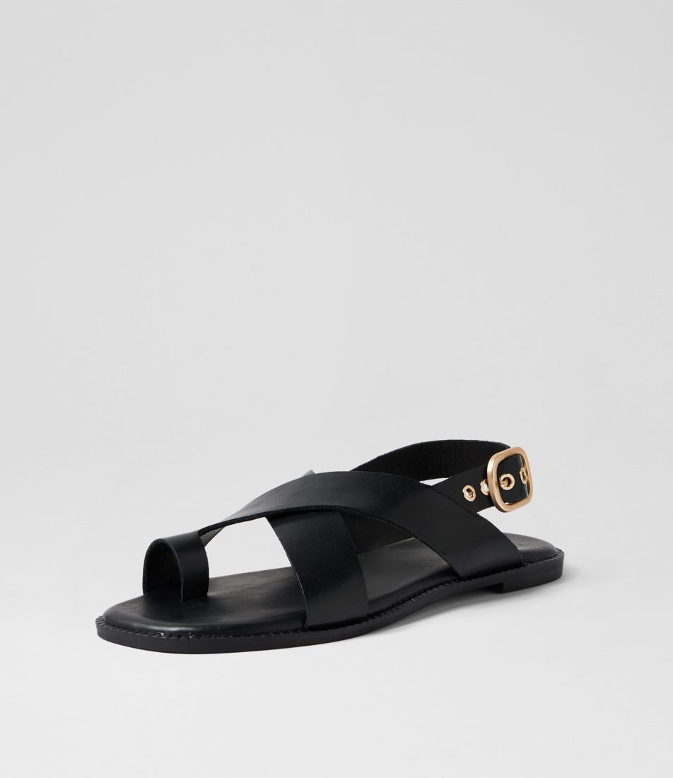 Hallo Black Leather Thongs