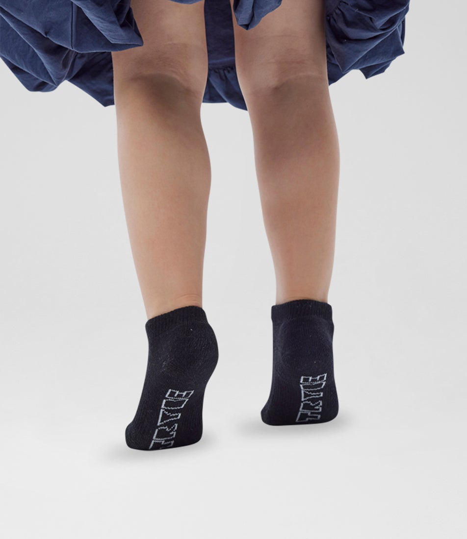 3 Pack Ankle Black Cotton Socks