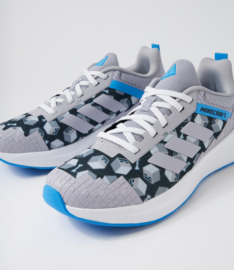Minecraft Fortarun Junior Grey Lucid Ray Blue Mesh Sneakers