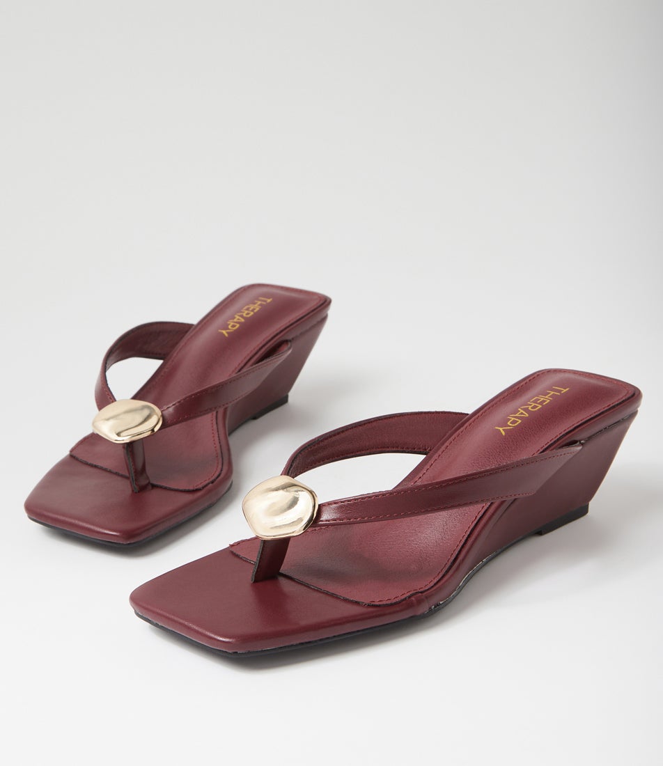 Slant Bordeaux Sandals