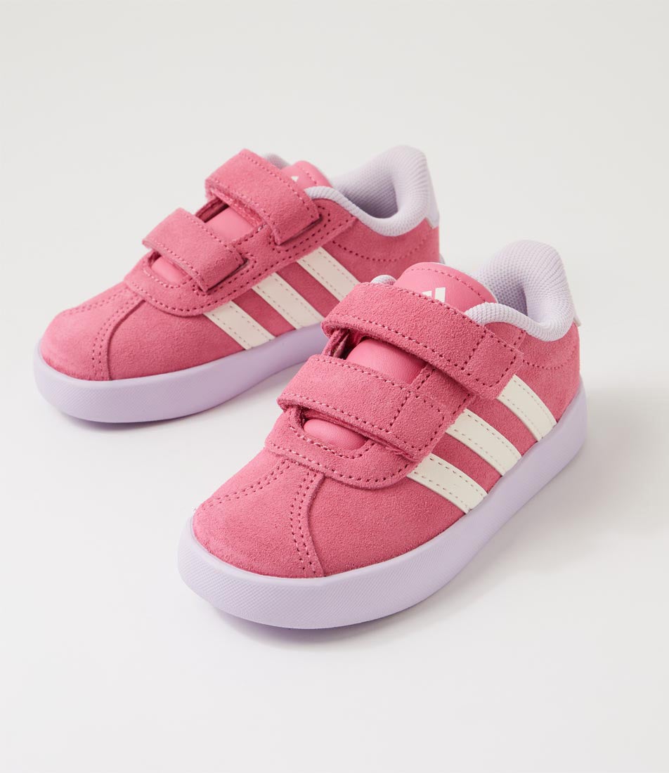 Vl Court 3 Cf I Toddler Pink Fusion White Ice Lavender Fabric Sneakers