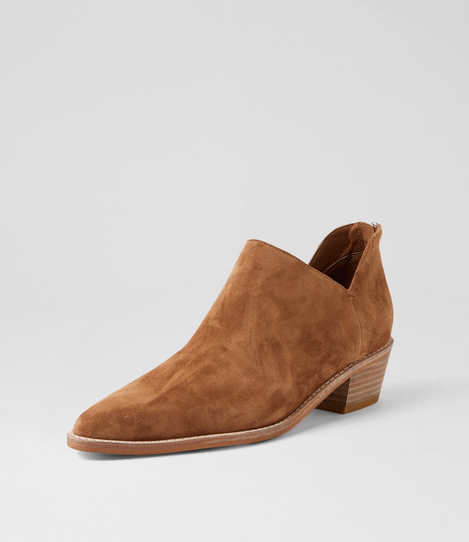 Dolfin Light Choc Suede Ankle Boots