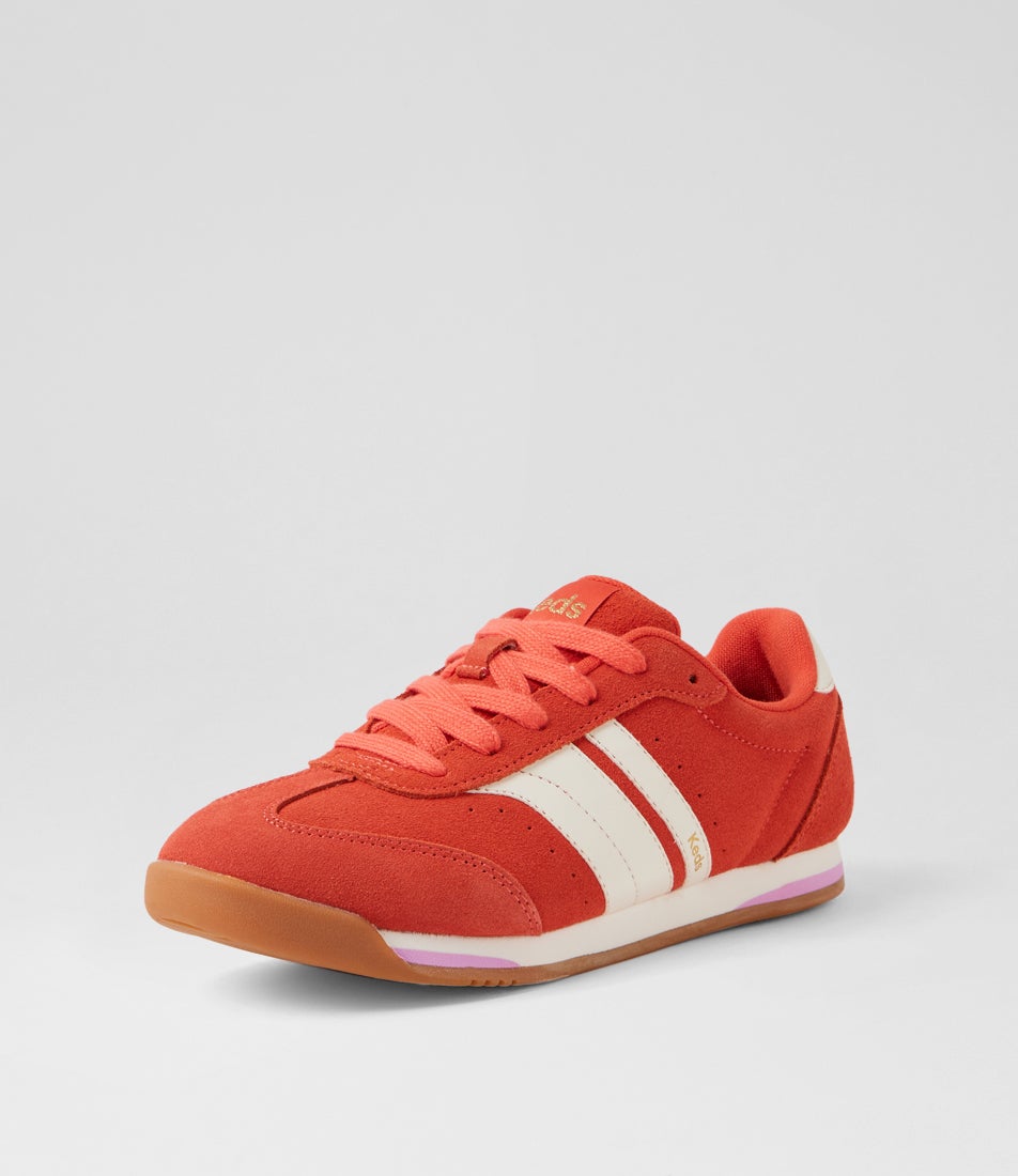 Revival Orange Snow White Leather Sneakers