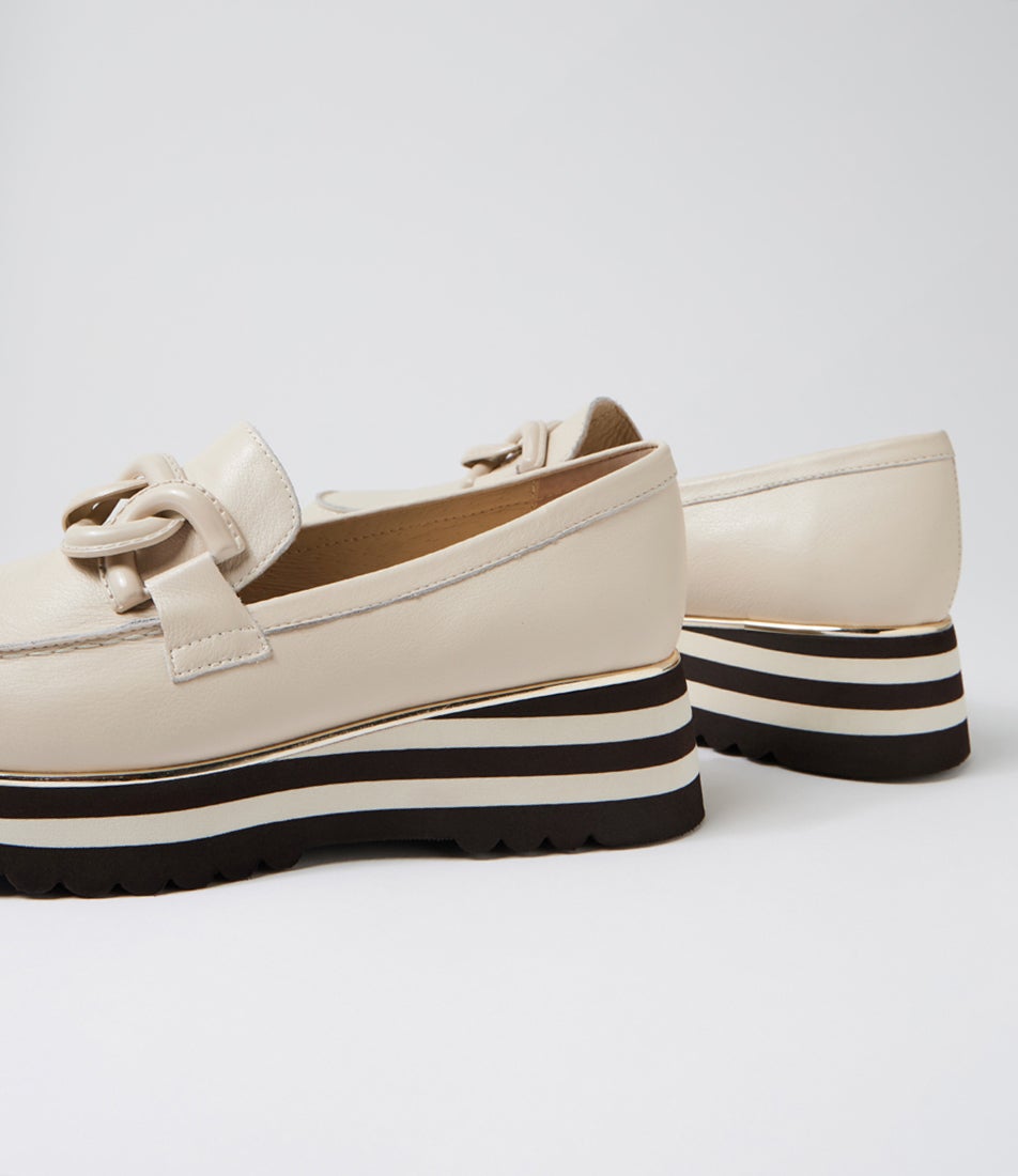 Eaila Milk Choc Sole Leather Loafers