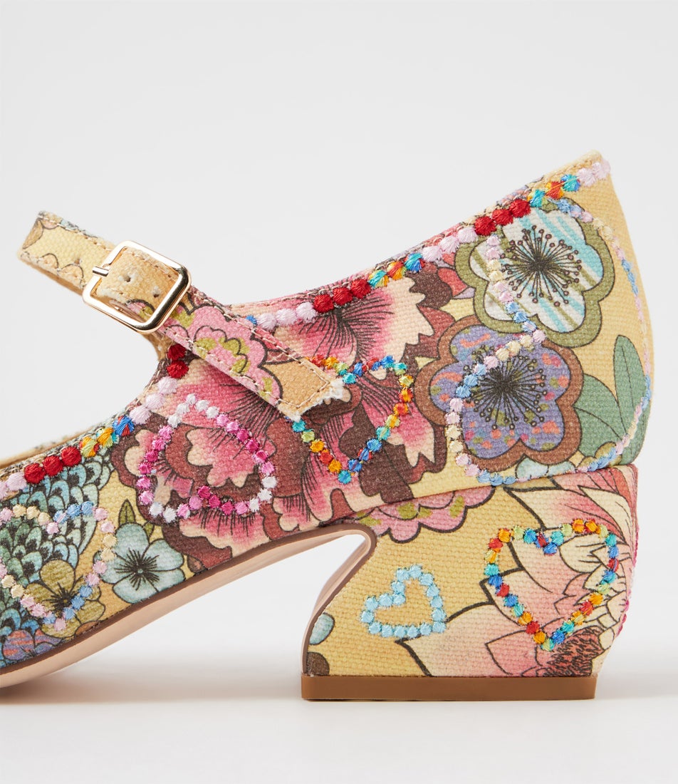 Rikard Camel Multi Mary Jane Heels