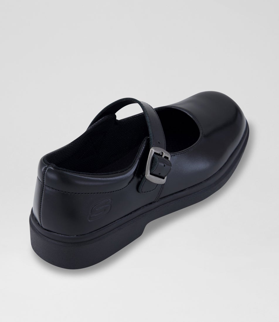 Mary Jane Youth Black Flat Shoes