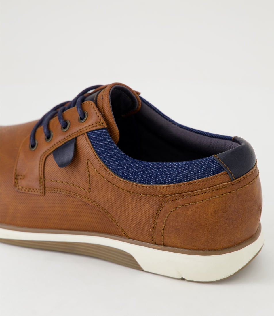 Delve Cognac Lace Up Flats
