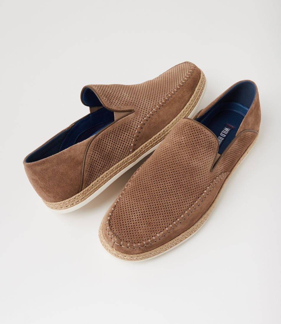 Catch Taupe Suede Loafers