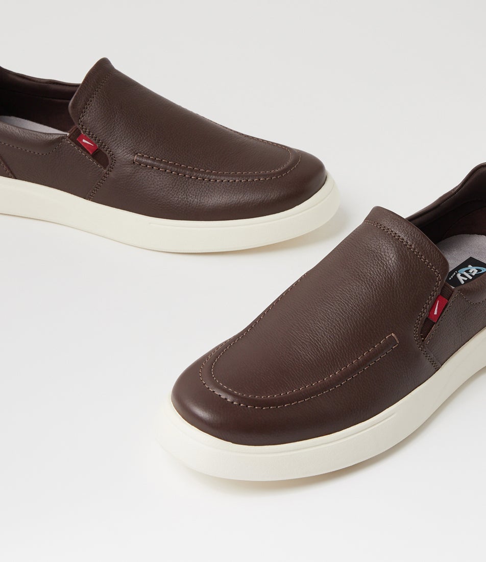 Milsey Cafe Brown Leather Sneakers