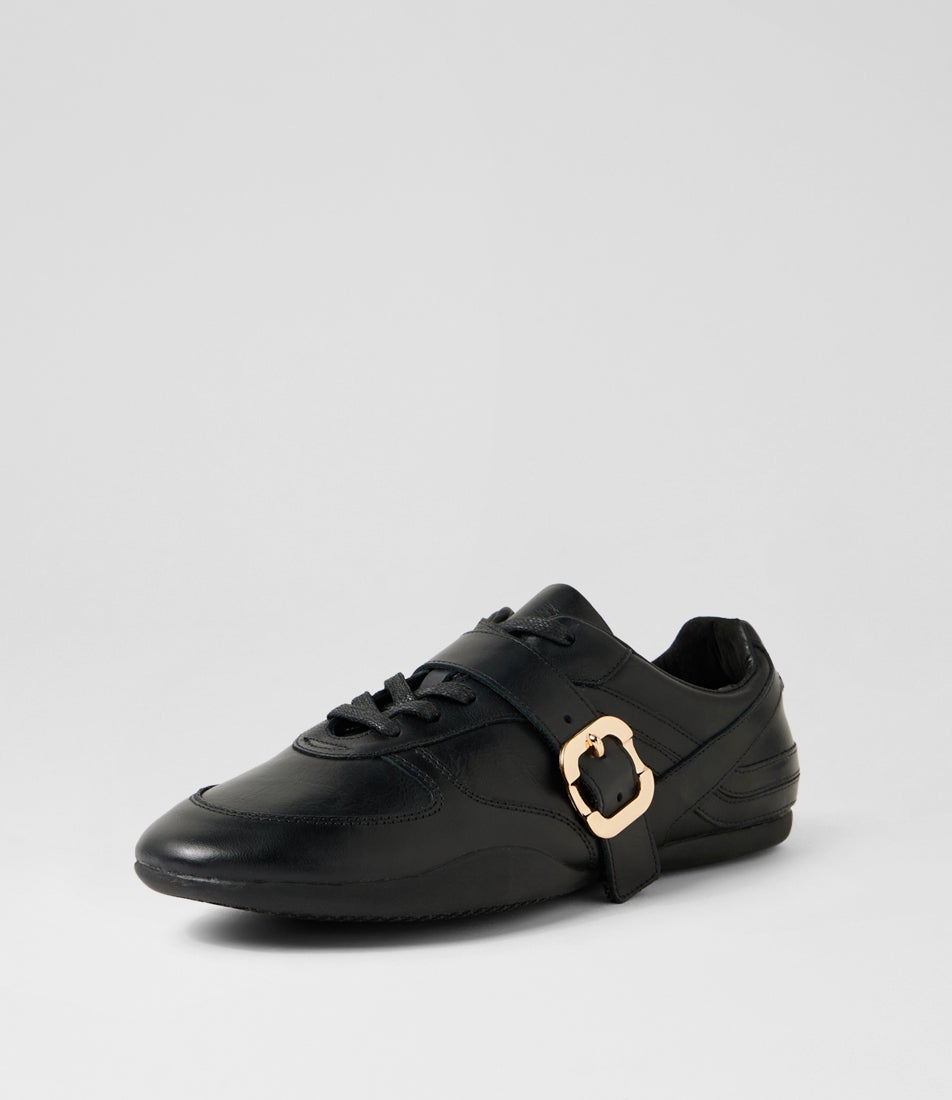 Zojar Black Leather Sneakers