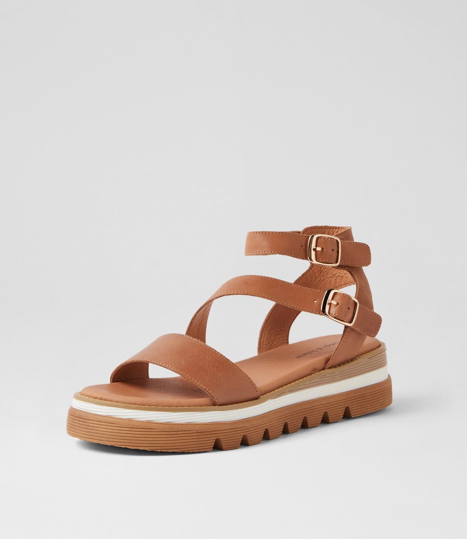 Selima Tan Leather Sandals