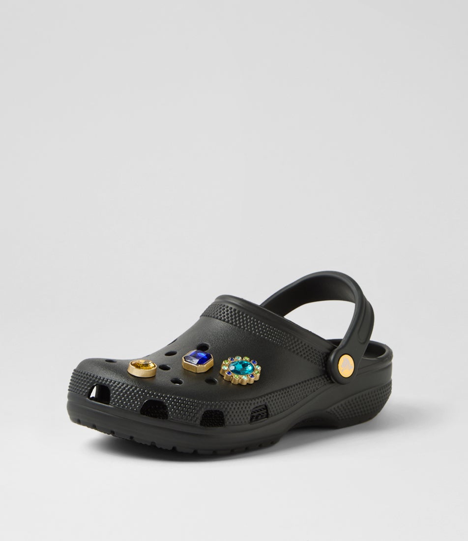 Classic Jewel Black Croslite Flat Shoes