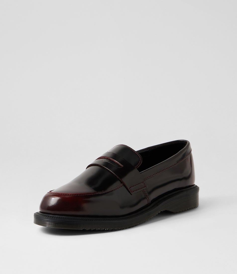 Temara Cherry Red Arcadia Leather Loafers