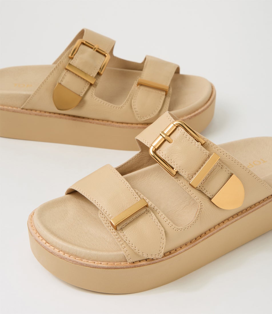 Grettas Camel Leather Sandals