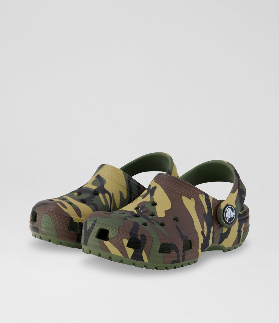 Classic Clog Toddler Army Green Multi Eva Sandals