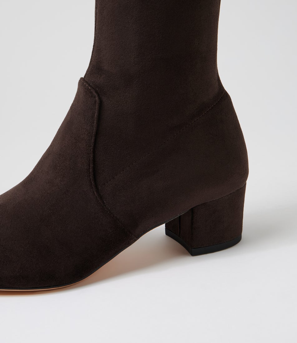 Atlanta Choc Stretch Microsuede Ankle Boots