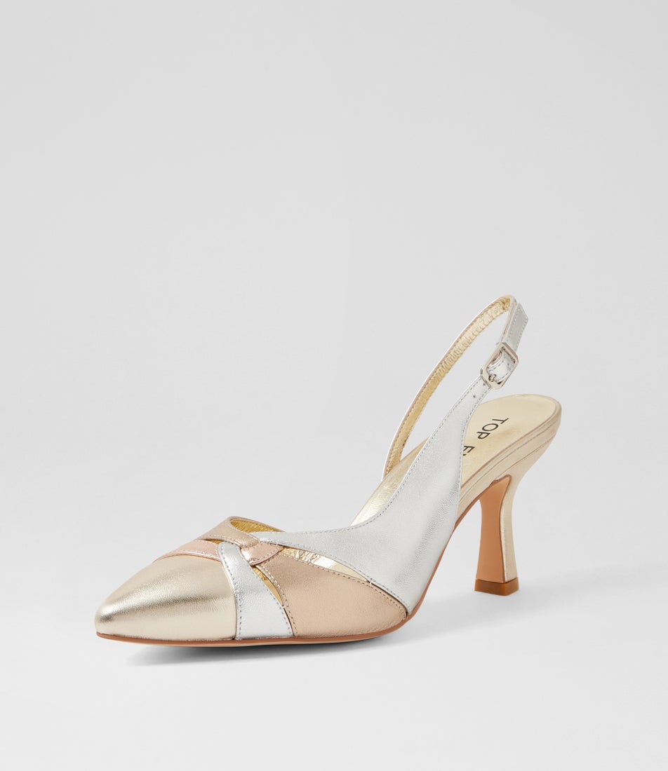 Lepita Metallic Multi Leather Heels