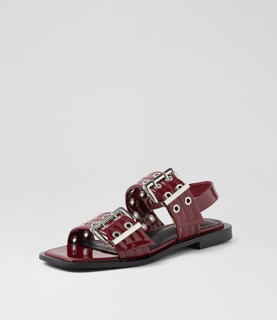 Elemental Cherry Patent Pu Sandals