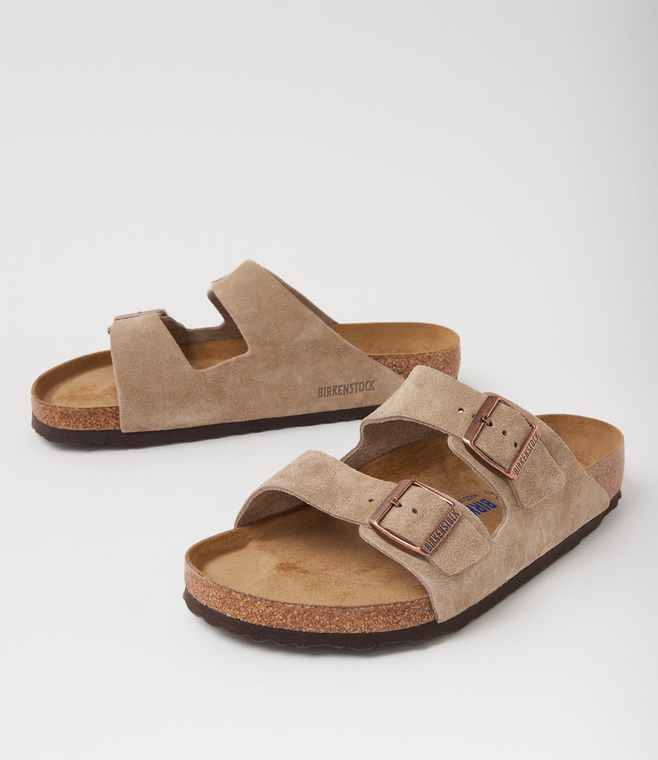 Arizona Sfb Sd Mens Taupe Suede Slides