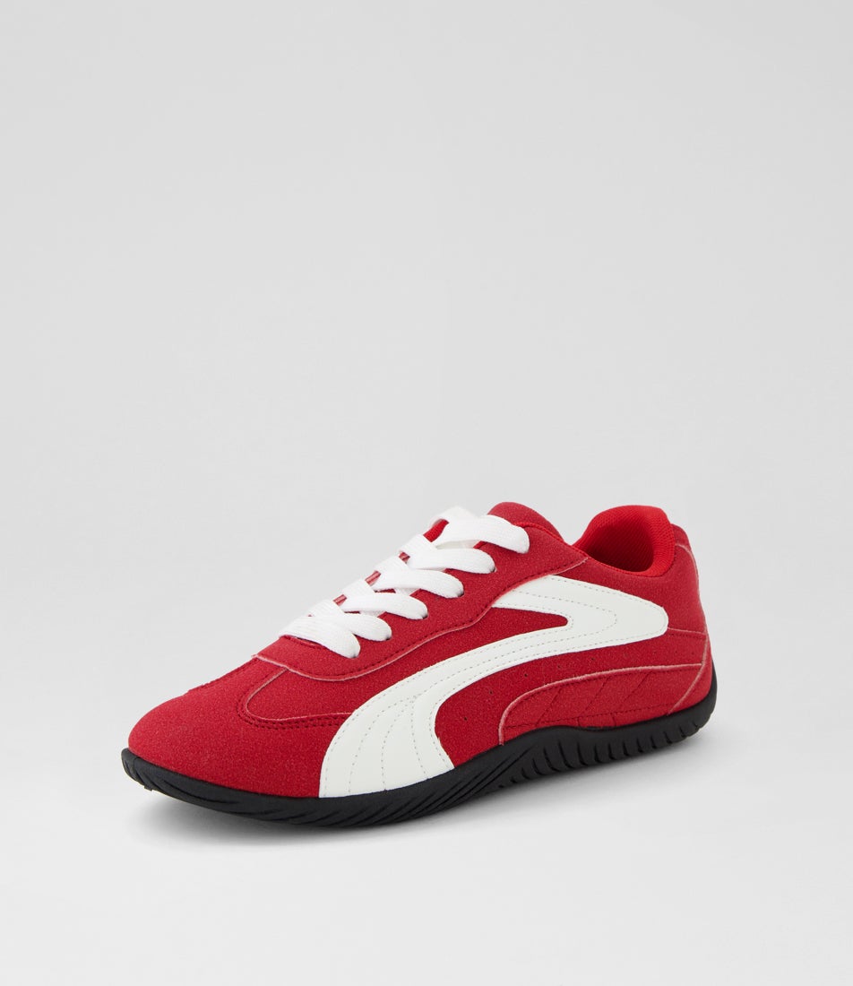 Zolsana Red Microsuede Sneakers