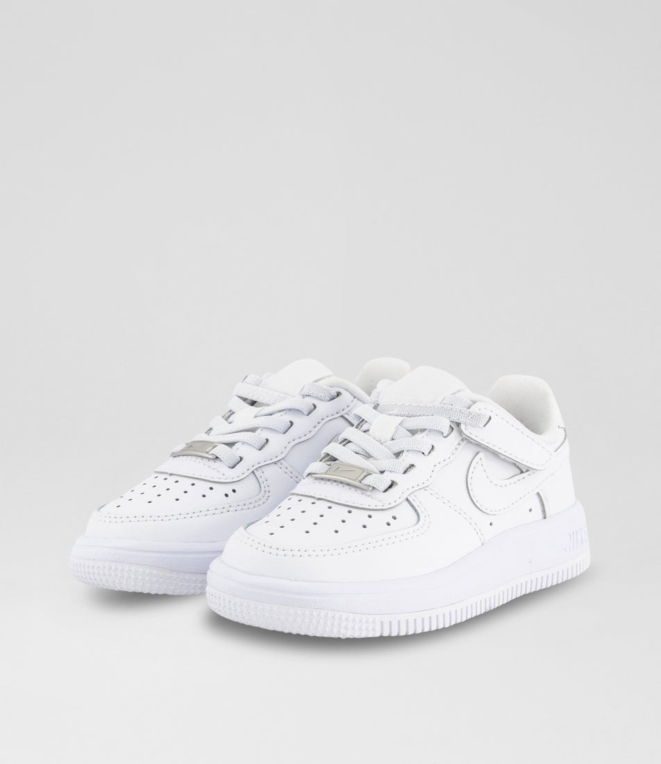 Air Force 1 Easy On Junior White Leather Sneakers