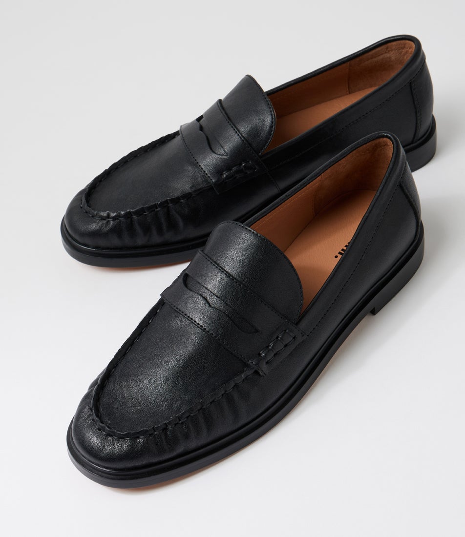 Gemia Black Shine Leather Loafers