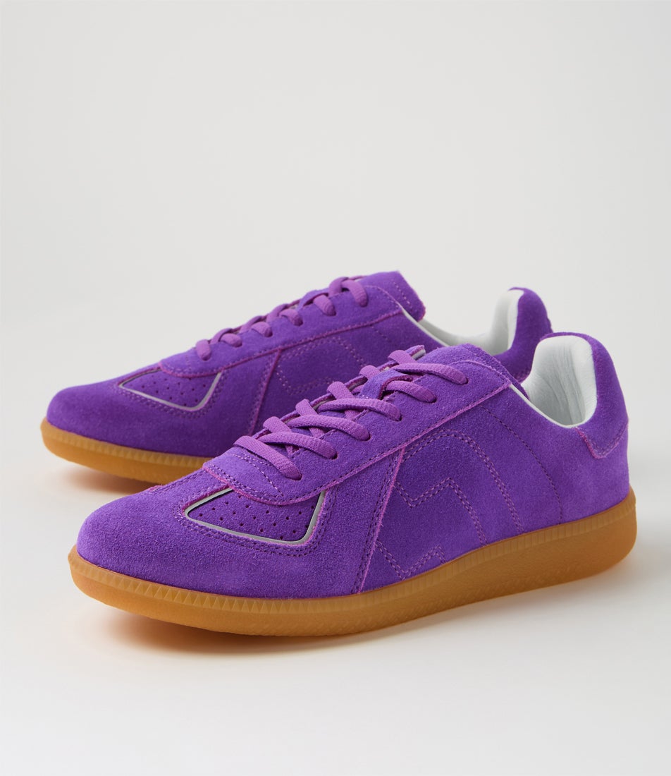 Pace Neon Purple Suede Sneakers