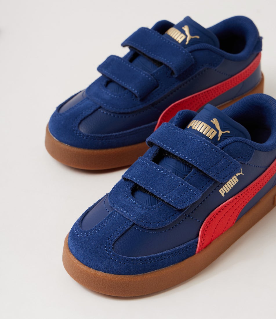 Club 2 Era Toddler Blue Jewel Red Synthetic Leather Sneakers