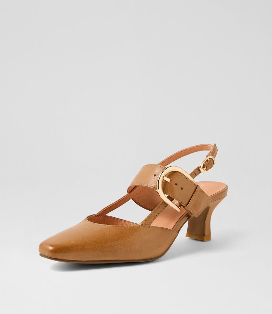 Crow Tan Leather Heels