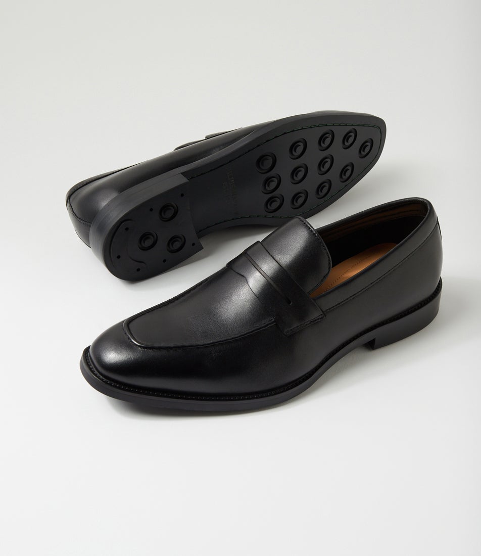 Wager Black Leather Loafers