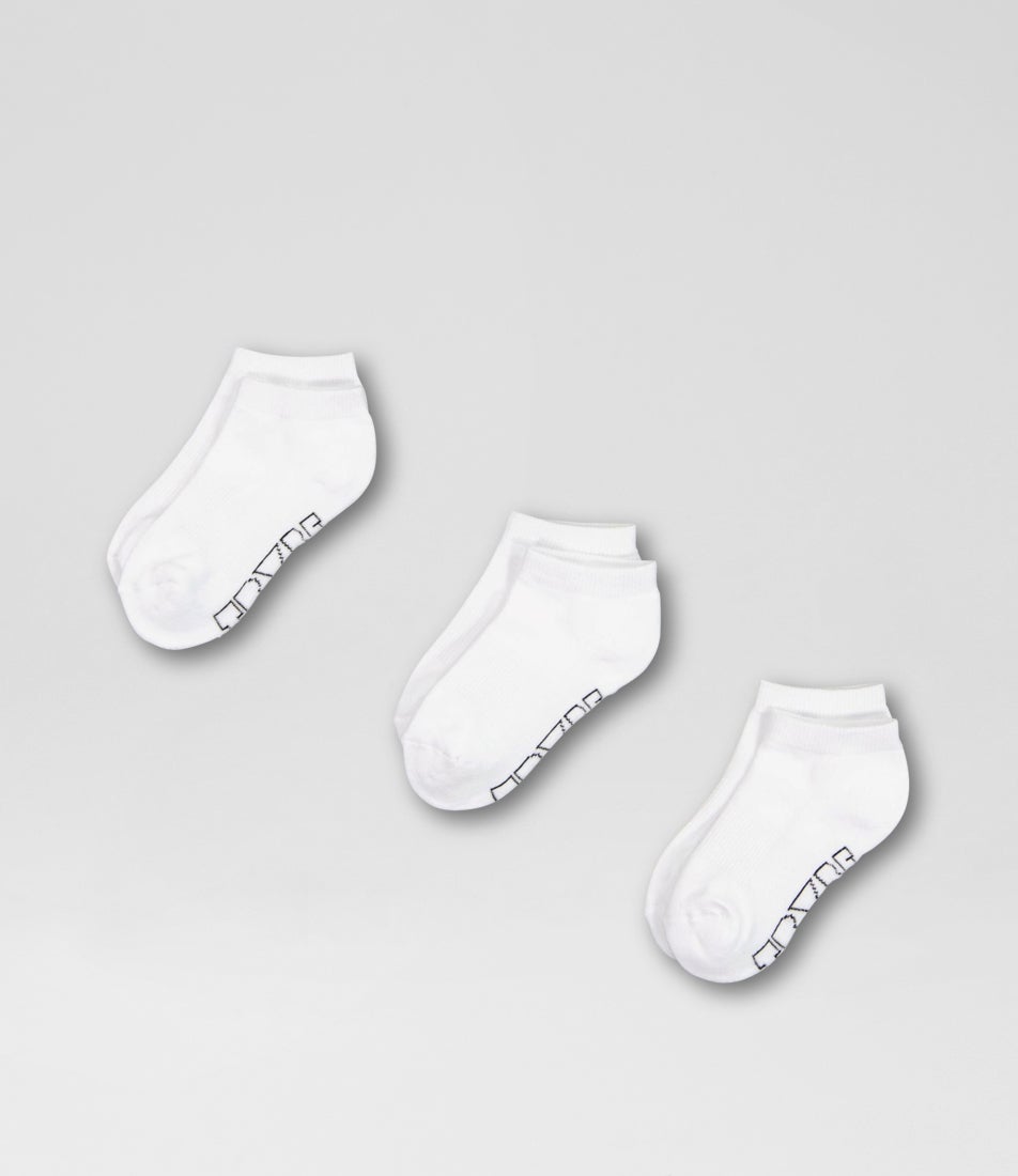 Core 3 Pack Ankle White Cotton Socks