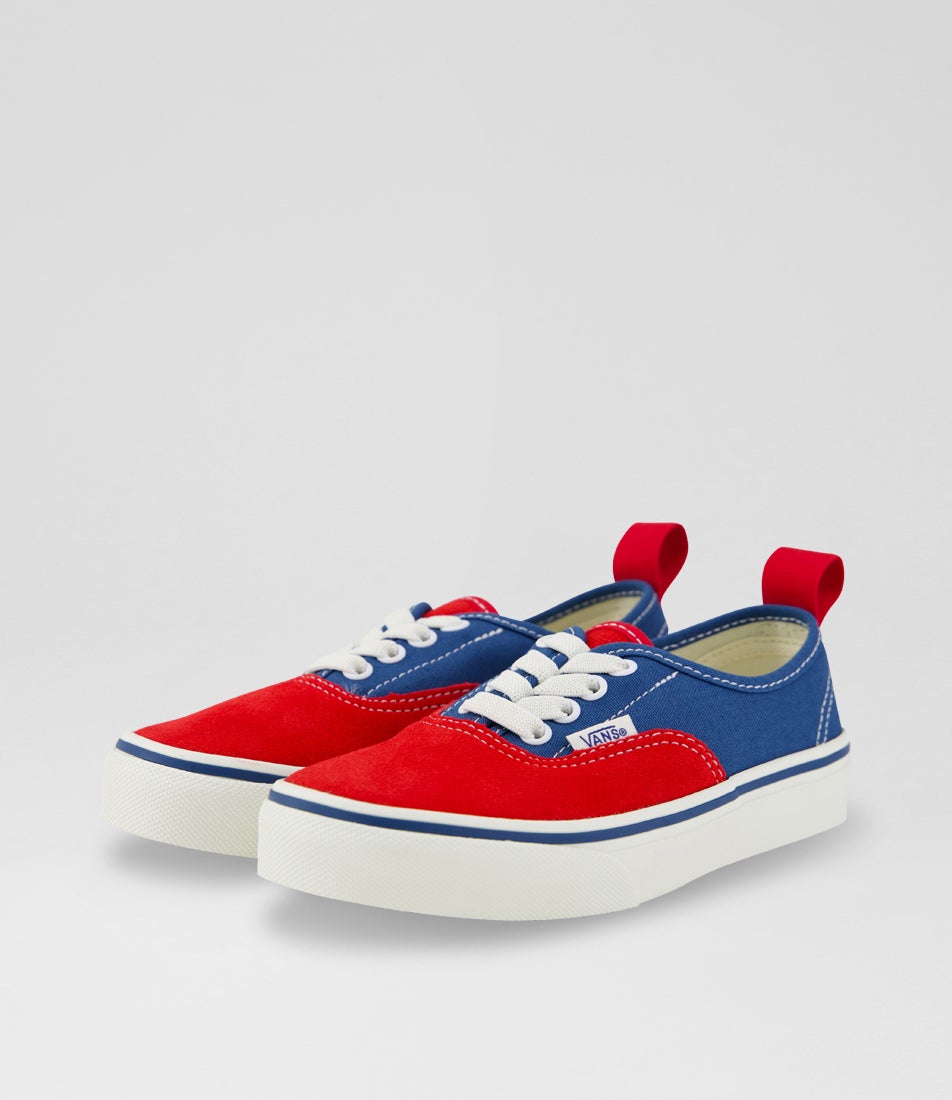 Authentic Elastic Junior Primary Racing Red Suede Sneakers