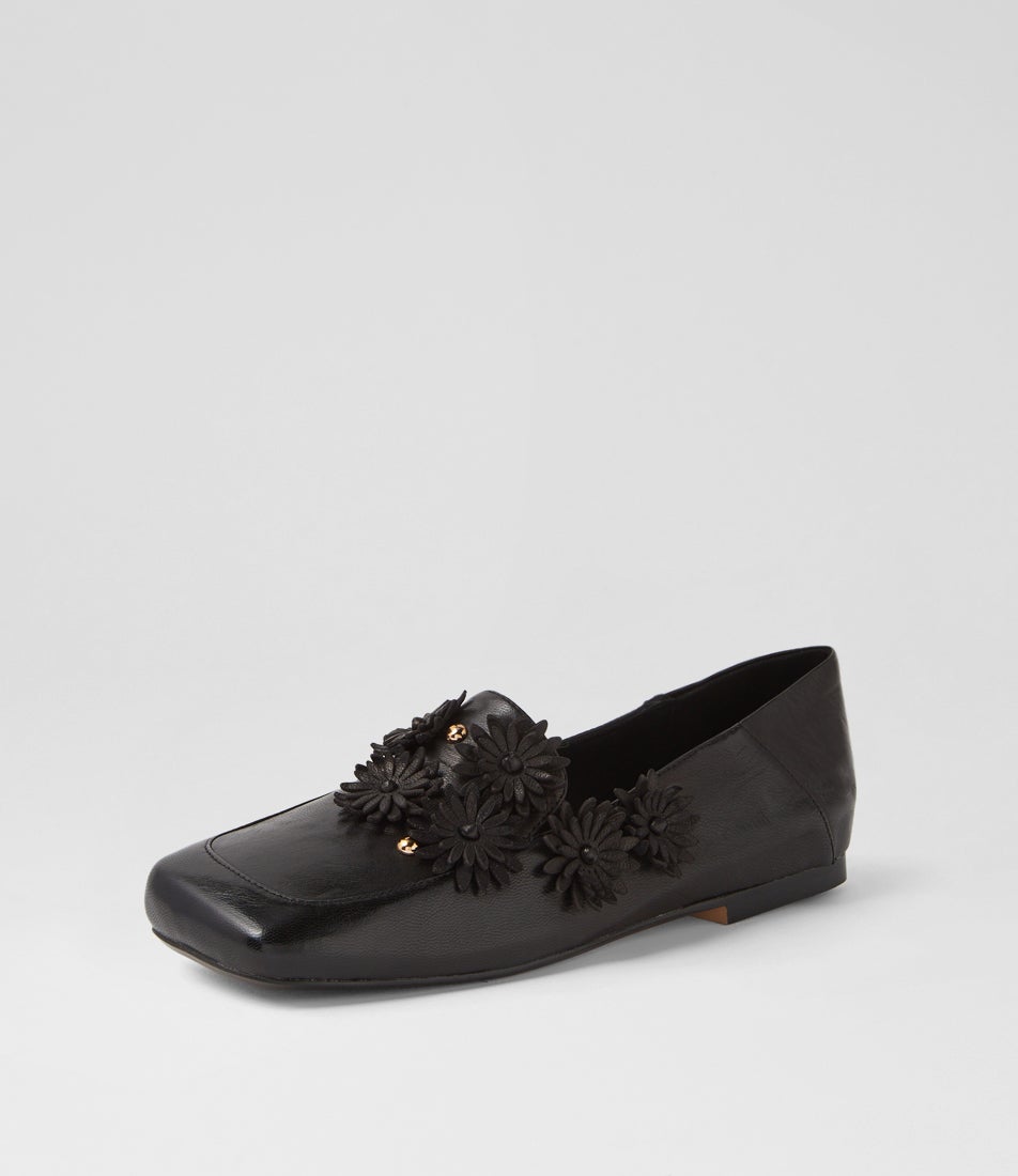 Andell Black Polish Leather Loafers
