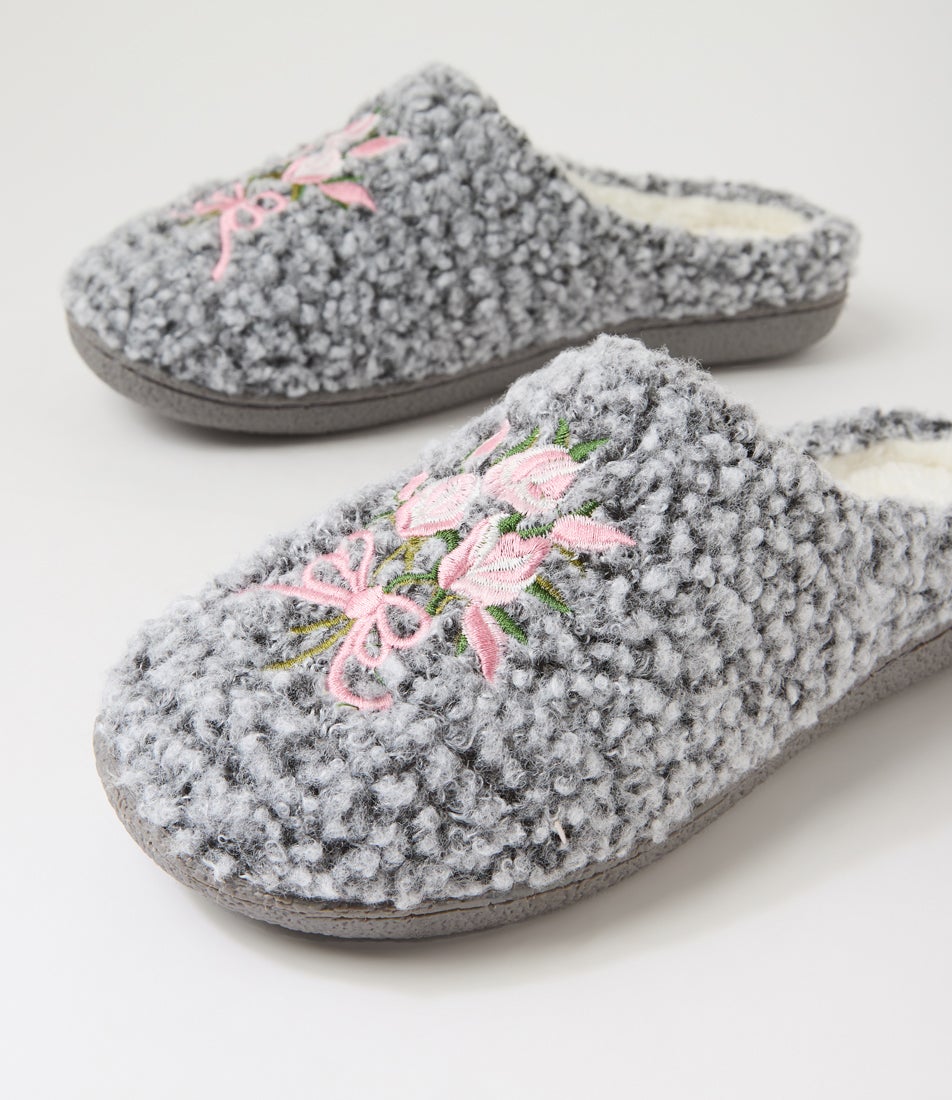 Lucent Light Grey Multi Flat Shoes