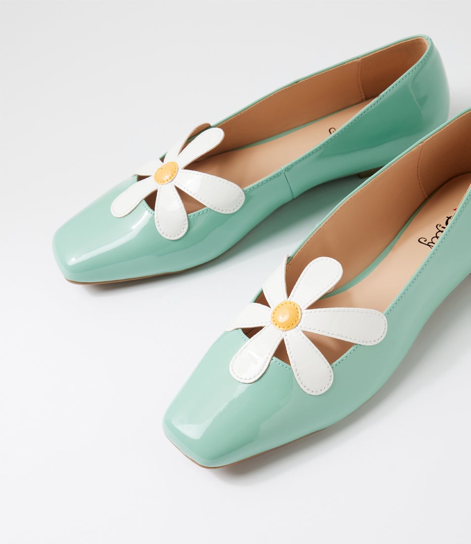 Daizzy Apple Patent Pu Flat Shoes