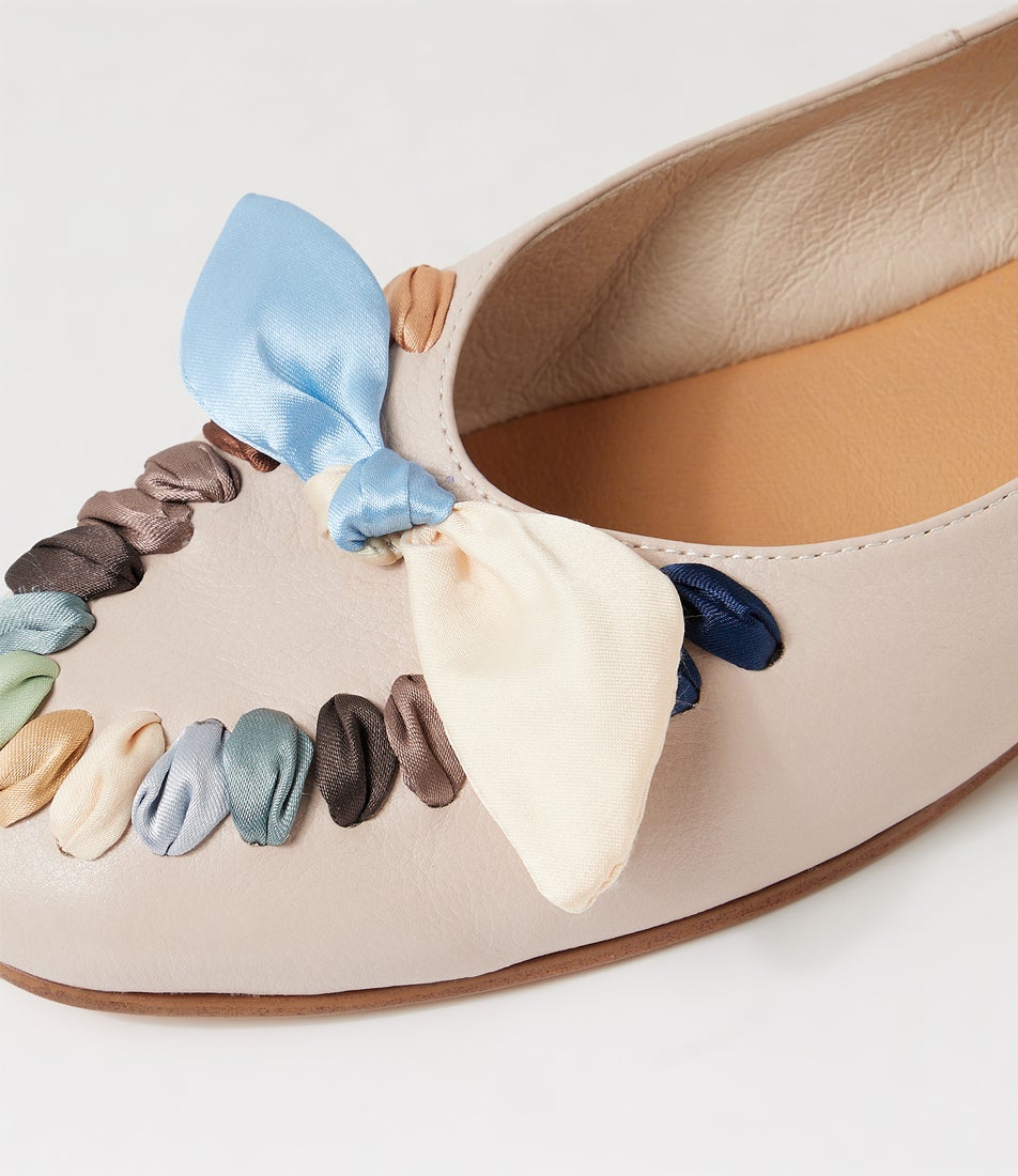 Ibex Milk Multi Leather Ballet Flats