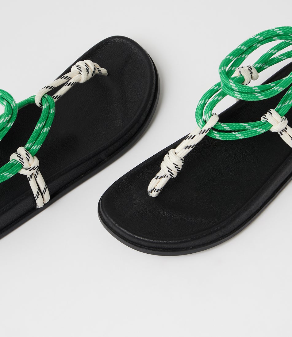 Hampa Cream Emerald Multi Sandals