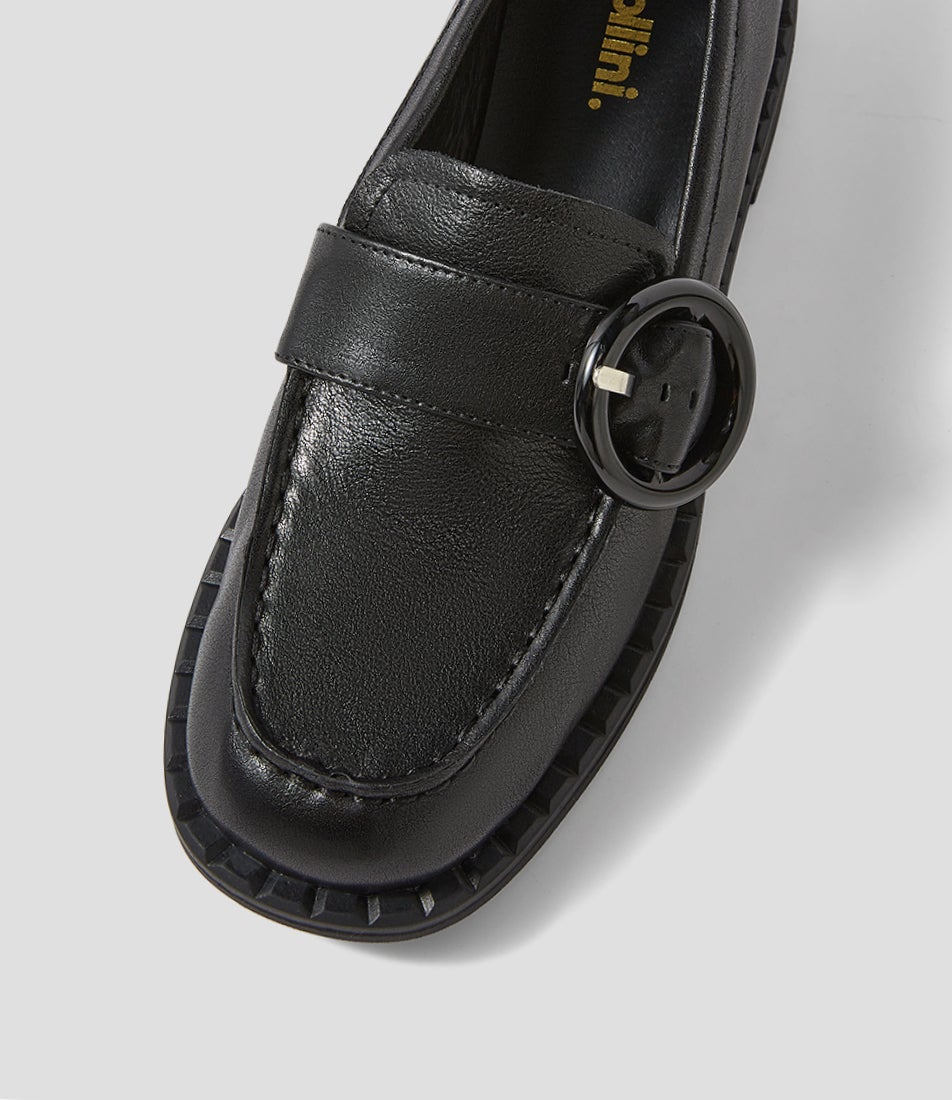 Boam Black Leather Loafers