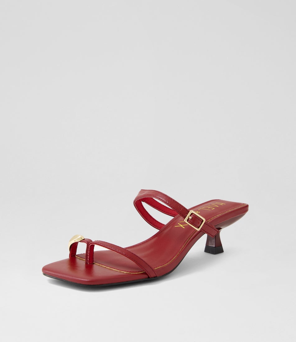 Dapper Cherry Leather Sandals