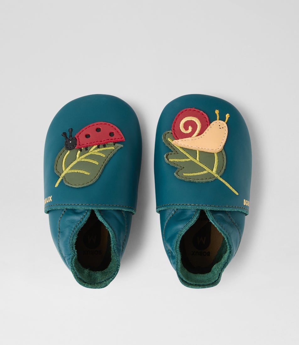 Ss Beastie Infant Dark Sea Leather Flat Shoes