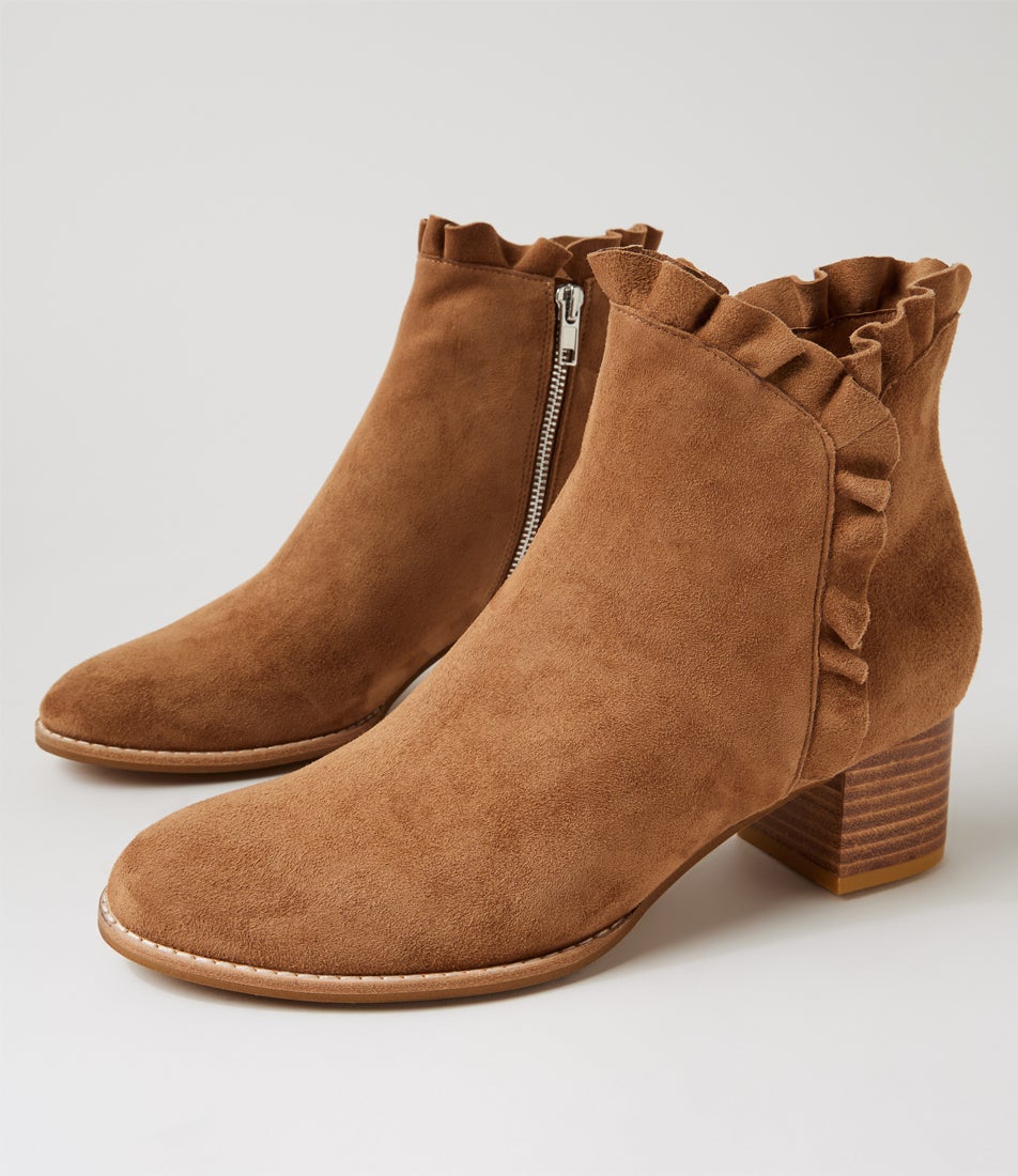 Yebby Light Choc Suede Ankle Boots