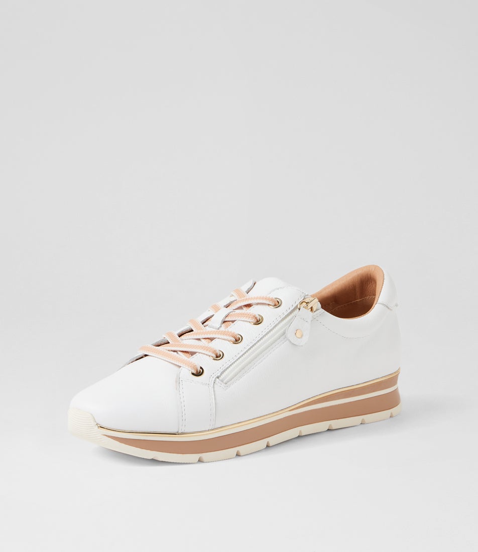 Nanettes White Leather Sneakers Nanettes White Leather Sneakers