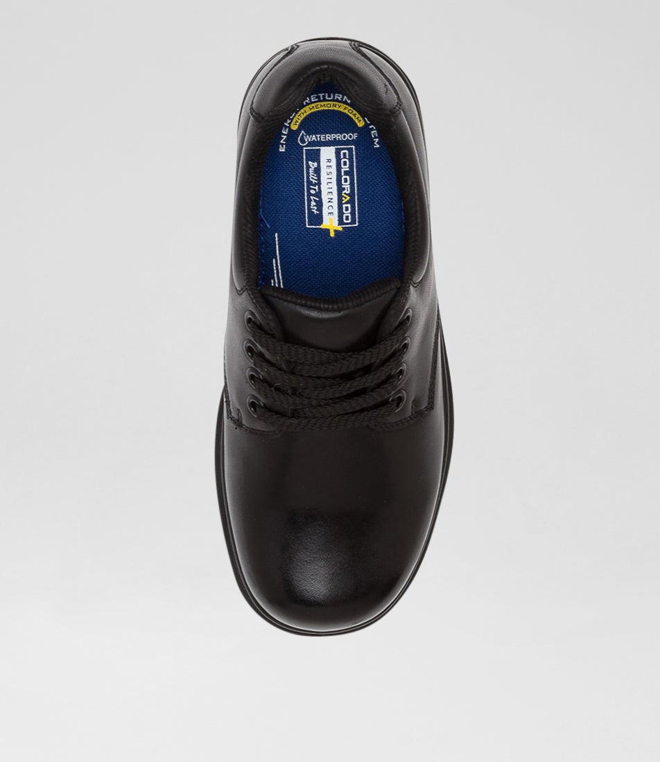 Roar Youth E Black Leather Lace Up Shoes