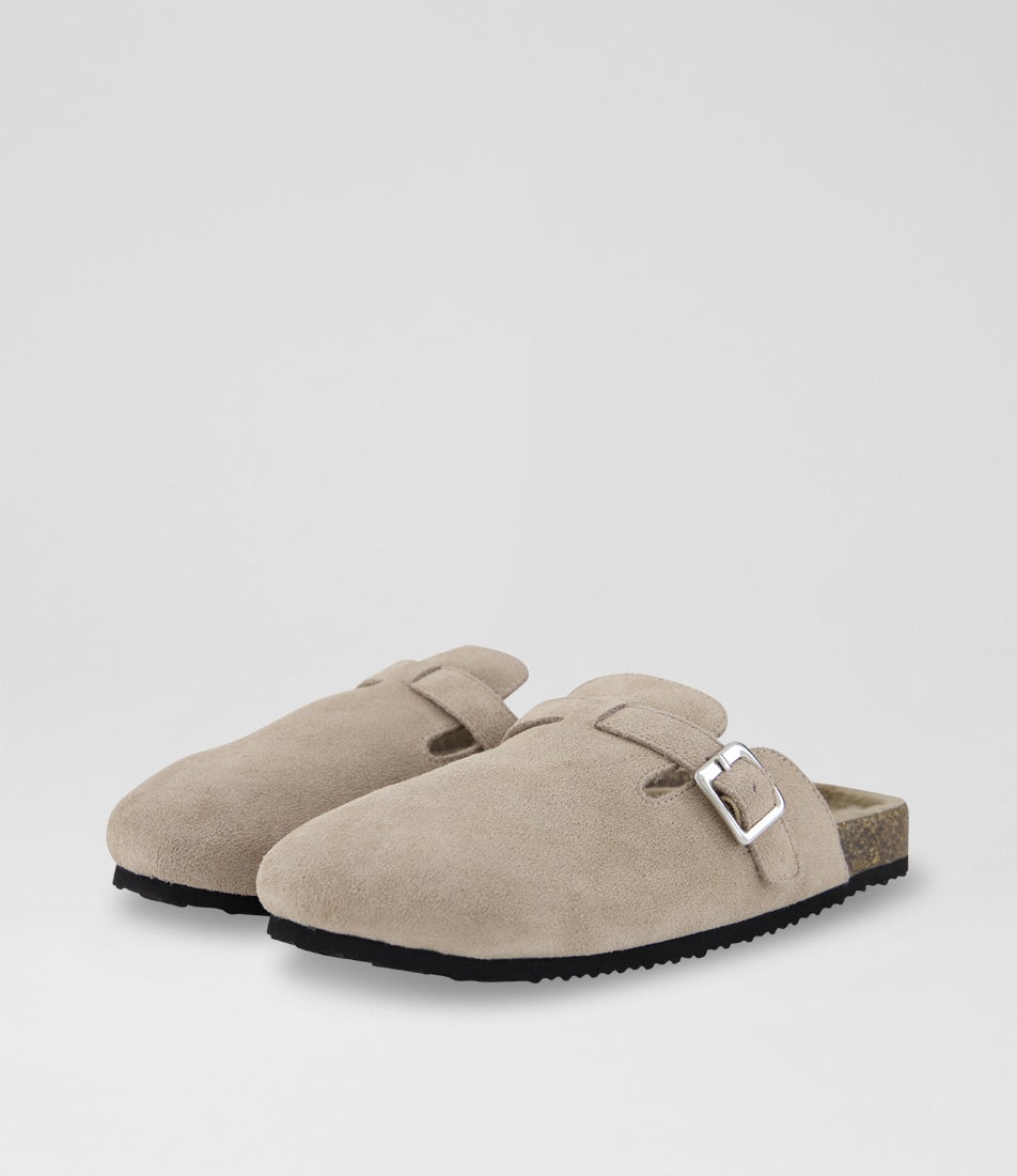Frankie 2 Junior Taupe Suede Flat Shoes