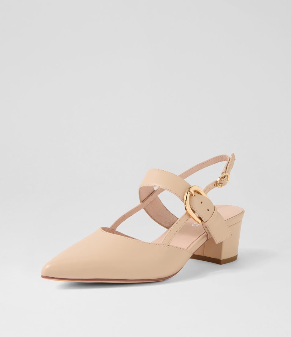 Asten Camel Leather Heels