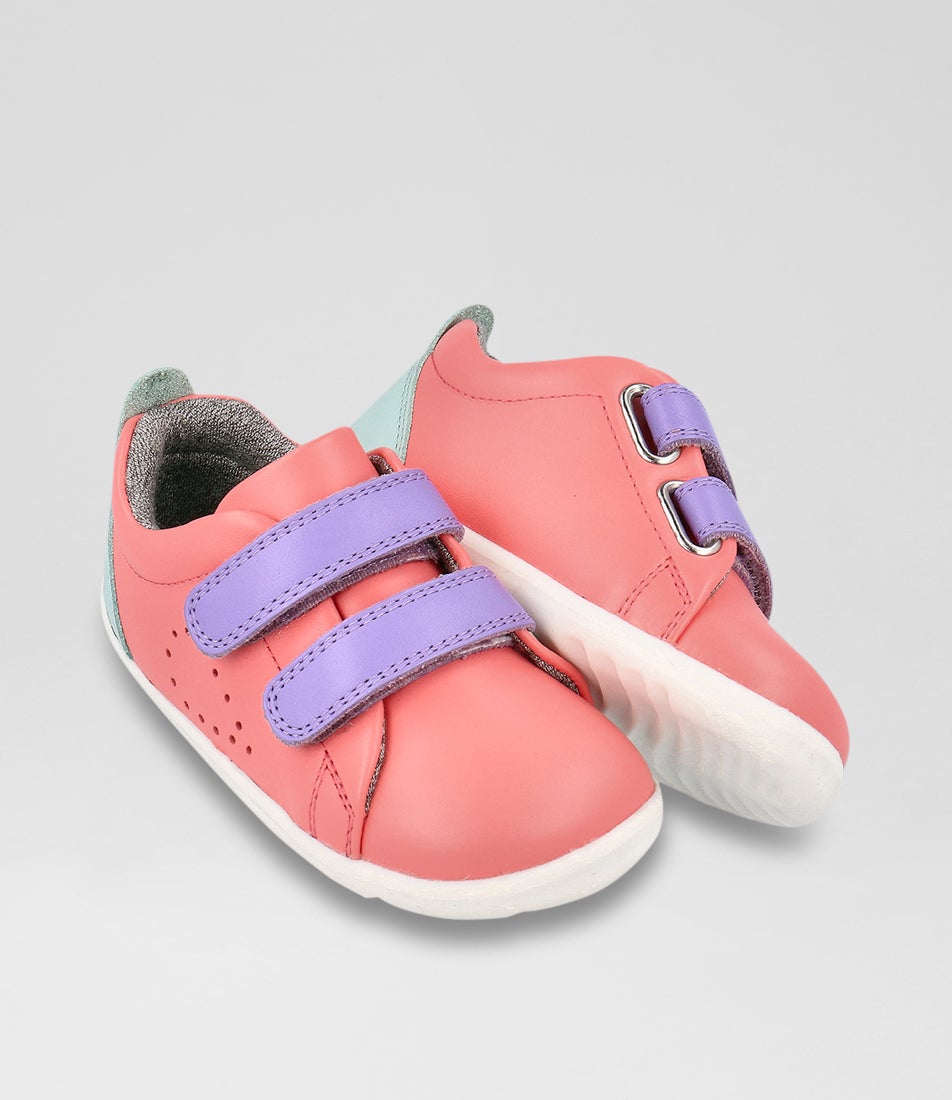 Su Grass Court Infant Ocean Coral Mauve Combo Leather Sneakers