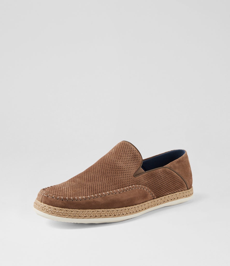Catch Taupe Suede Loafers