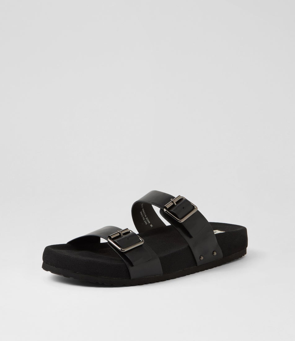 Ibaka2 Black Pu Slides